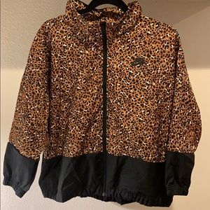 Nike leopard print zip up